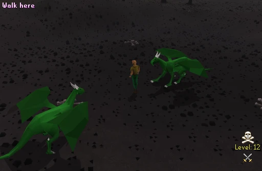 Green dragons in the Wilderness