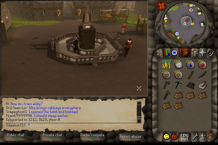 Walking in Varrock square