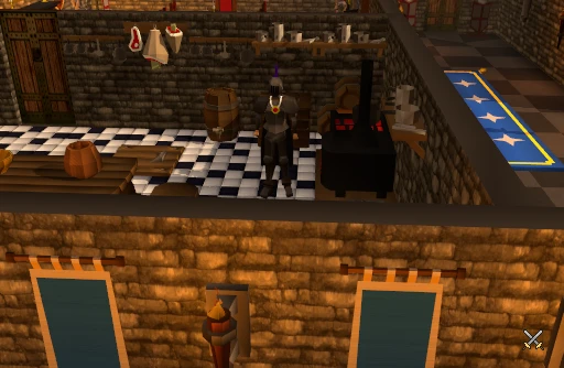 Burying bones in the Lumbridge castle kitchen