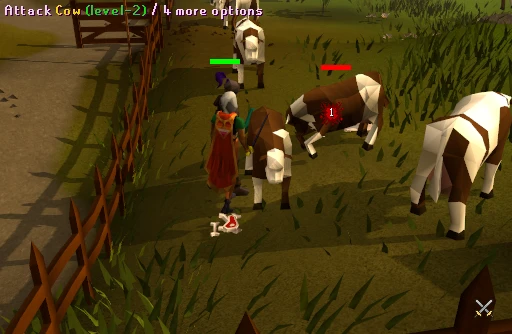 Shooting a cow with a magic shortbow