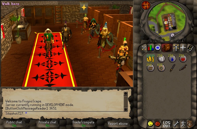 A new player in Varrock west bank, where every account starts