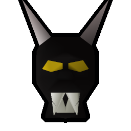 Black h'ween mask