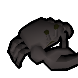 Burnt dark crab
