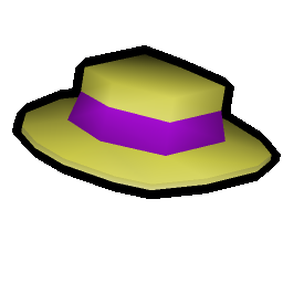 Purple boater