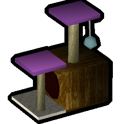 Teak scratching post