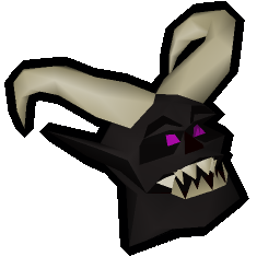 Black demon mask