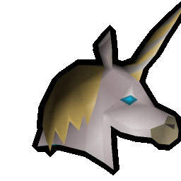White unicorn mask
