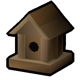 Oak bird house