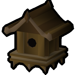 Teak bird house
