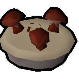 Uncooked mushroom pie
