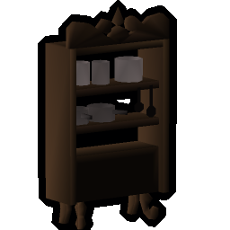 Mahogany shelves
