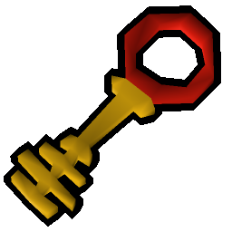Gold key crimson