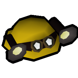 Golden prospector helmet