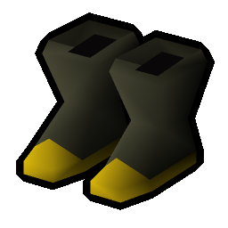 Golden prospector boots