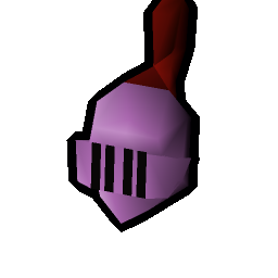 Pink stained full helm