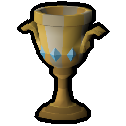 Gold speedrun trophy
