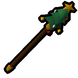 Festive nutcracker staff
