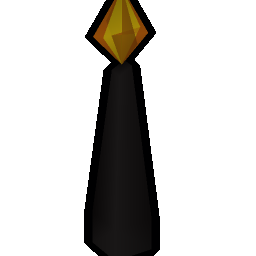 Lit black candle