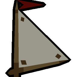 Wooden mast and linen sails