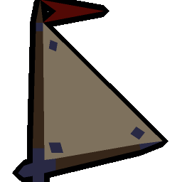 Mahogany mast and canvas sails