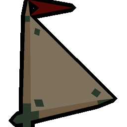 Camphor mast and canvas sails