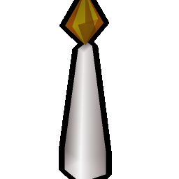 Lit candle