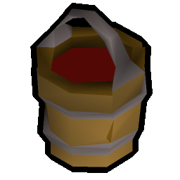 Bucket of bloodwood sap