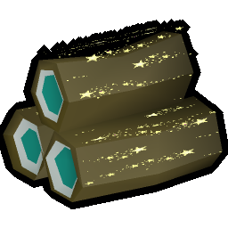 Sap-treated magic logs