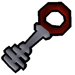 Silver key red