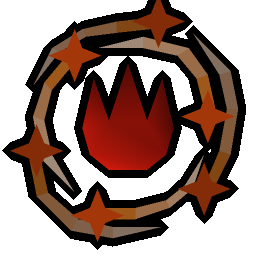 Fragment of burning fire