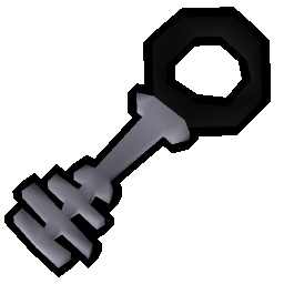 Silver key black