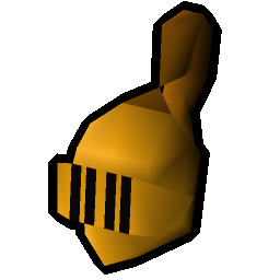 Gilded full helm