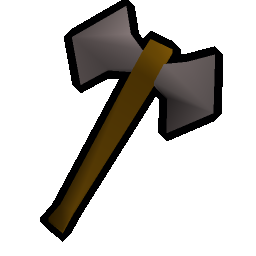 Steel battleaxe
