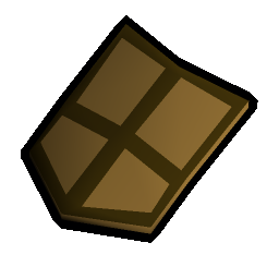 Wooden shield.