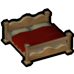 Large oak bed