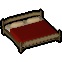 Large teak bed