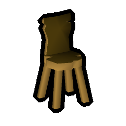 Crude wooden chair