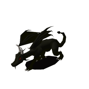 Aggressive black dragon