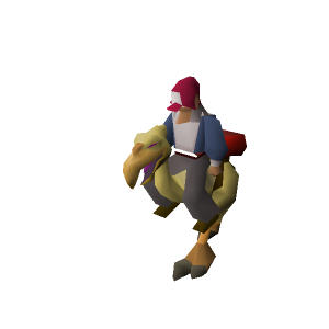 Mounted terrorchick gnome